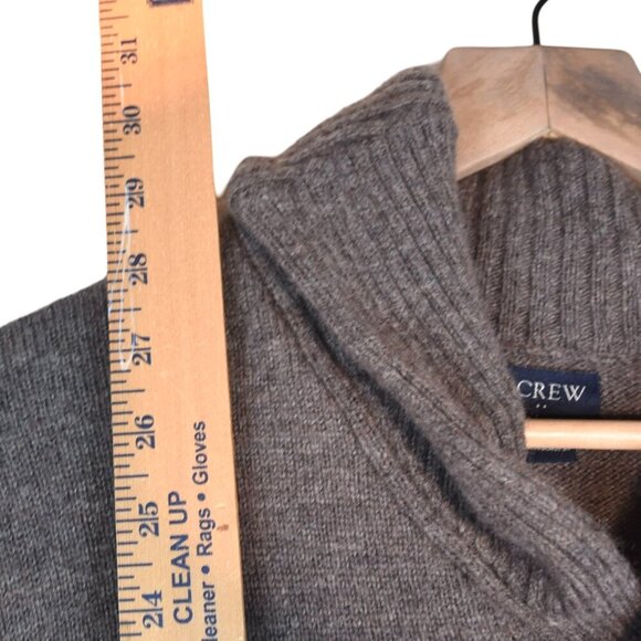 J.Crew Wool Blend Shawl Collar Sweater Men's Large Brown Cozy Minimalist Preppy - Picture 6 of 9